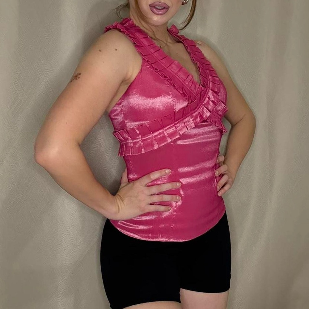 Elegant Pink Sleeveless Blouse